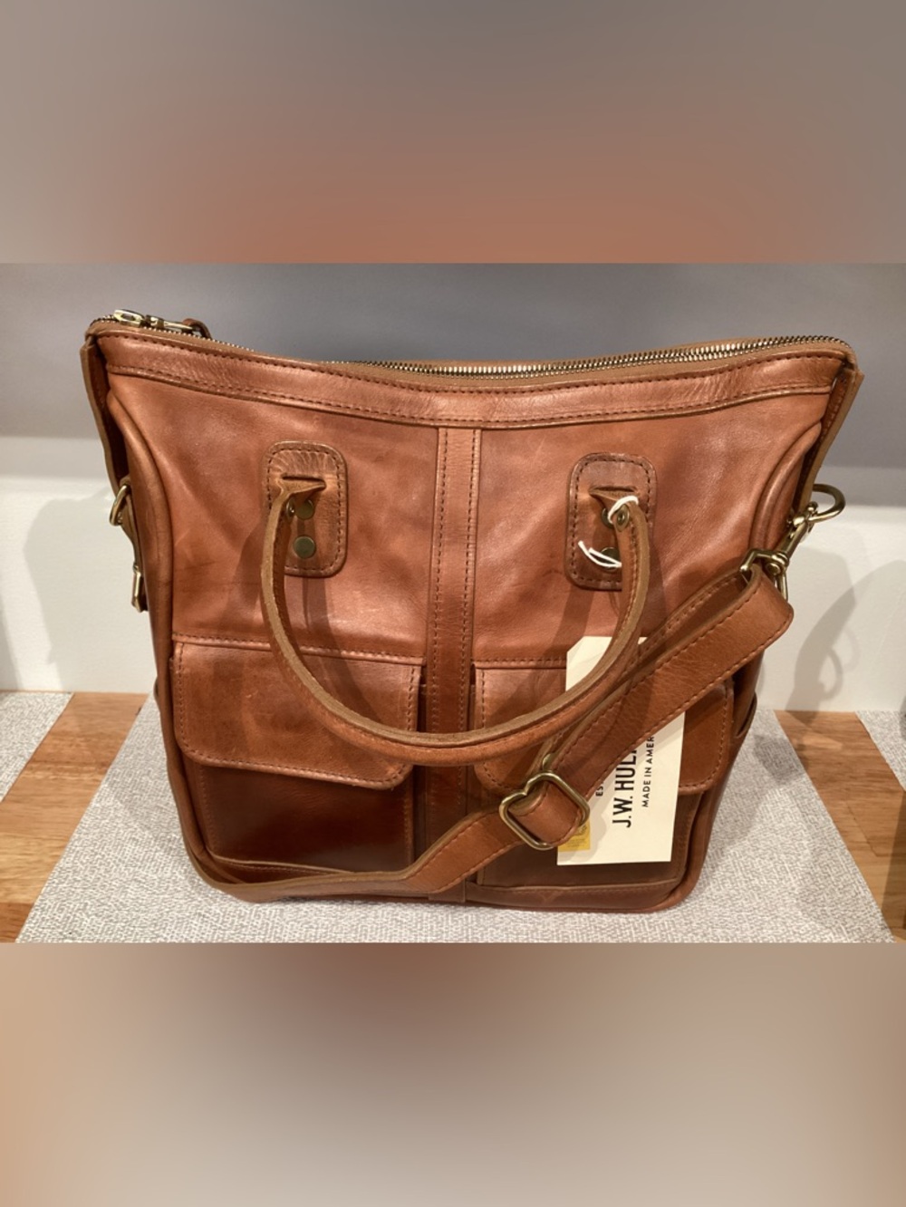 J W HULME Excursion Brown Leather Crossbody Bag NWT